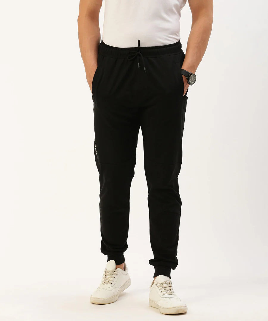 Men’s Jet Black Essential Jogger Pants – Sleek Fit Everyday Comfort Wear