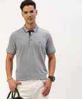 Men’s Midnight Navy Solid Polo T-Shirt – Clean Luxe Smart Casual Essential