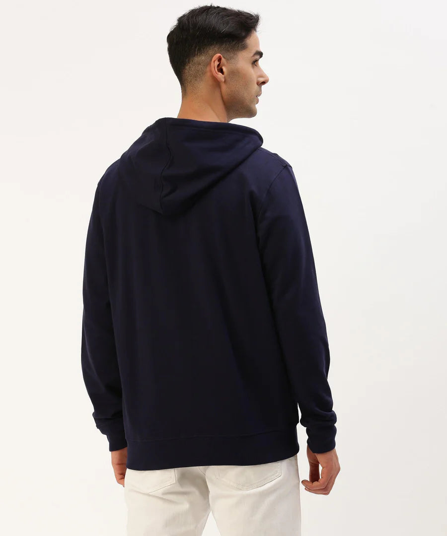 Men’s Navy Solid Hooded Sweatshirt – Clean Classic Premium Comfort Hoodie