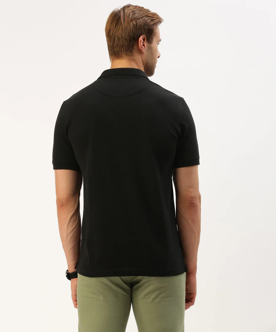 Men’s Classic Black Solid Polo T-Shirt – Ultra Versatile Smart Casual Staple
