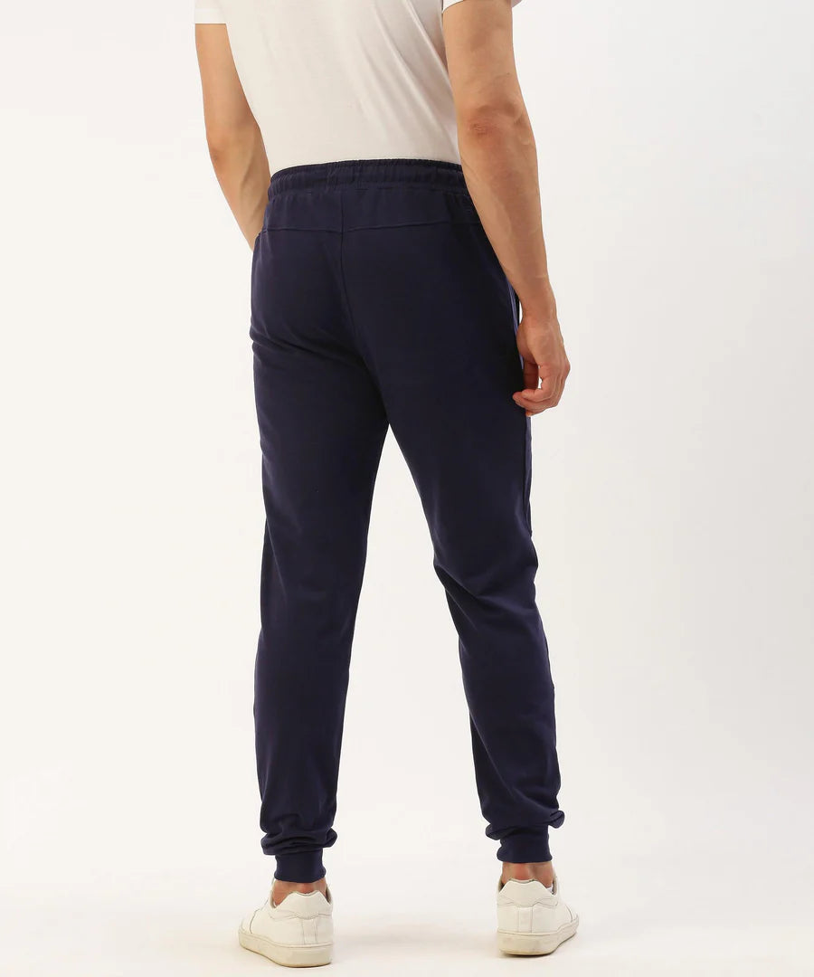 Men’s Navy Solid Jogger Pants – Clean Fit Premium Everyday Comfort