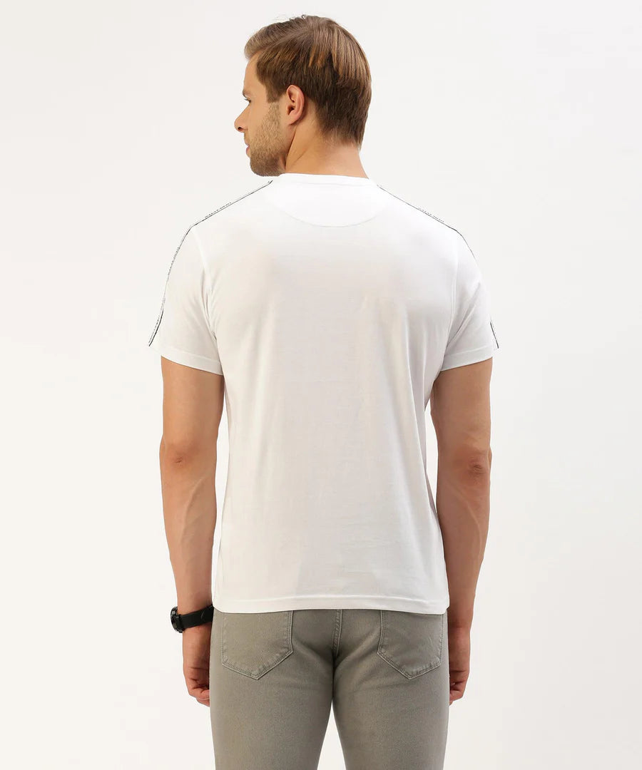 Men’s Pure White Solid Crew Neck T-Shirt – Clean Classic Everyday Essential