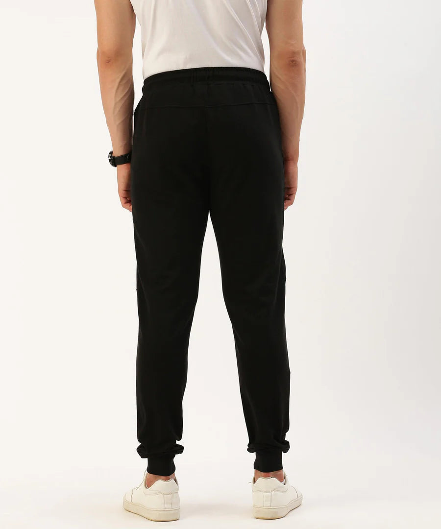 Men’s Jet Black Essential Jogger Pants – Sleek Fit Everyday Comfort Wear