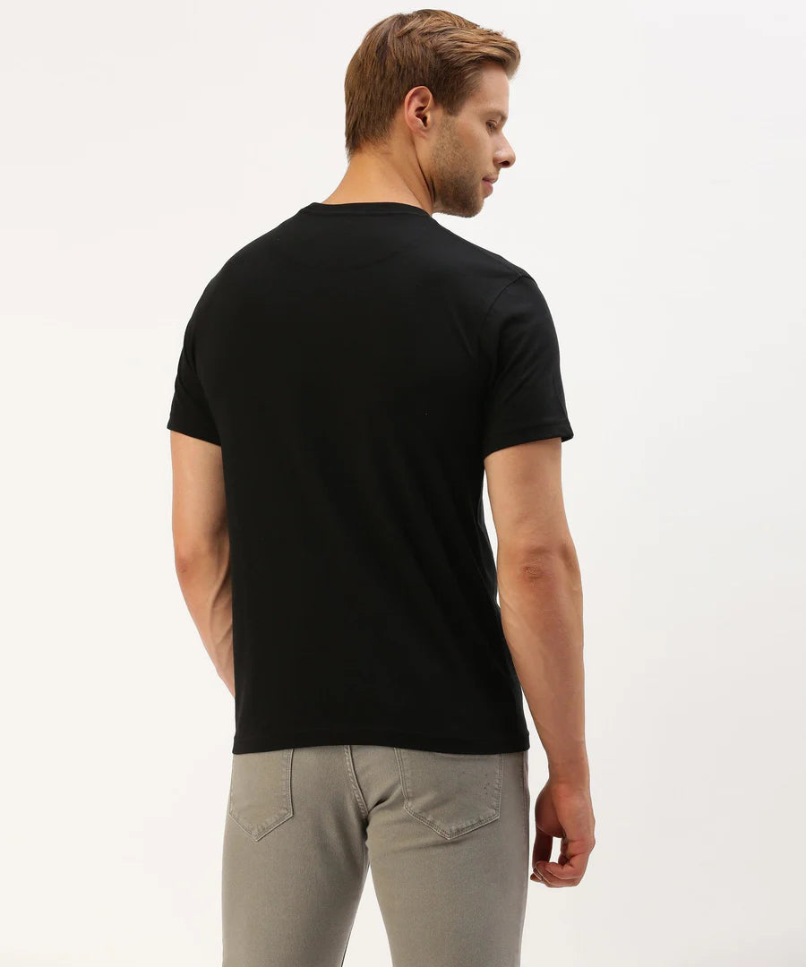 Men’s Black Graphic Crew Neck T-Shirt – High-Impact Statement Streetwear